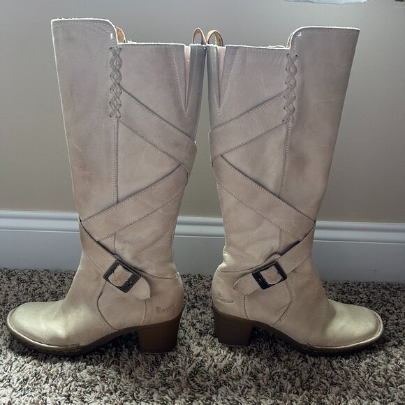 Dr. Martens Cream Heeled Boots - Picture 2 of 16